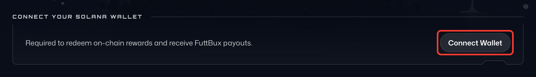 Connect Wallet button